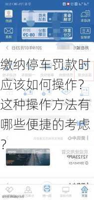 缴纳停车罚款时应该如何操作？这种操作方法有哪些便捷的考虑？