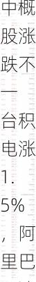 周五热门中概股涨跌不一 台积电涨1.5%，阿里巴巴涨2.9%