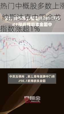 热门中概股多数上涨 纳斯达克中国金龙指数涨超1%