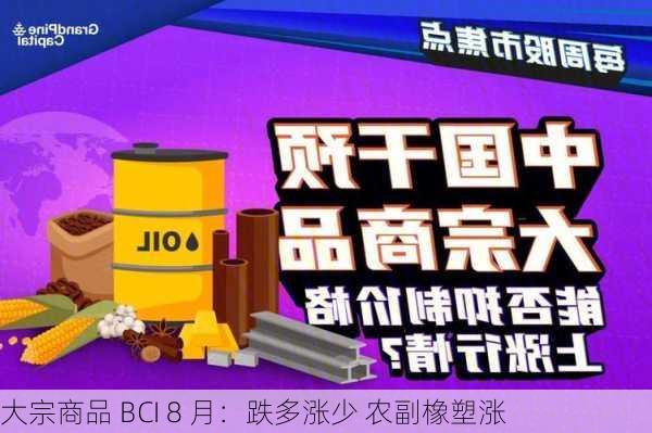 大宗商品 BCI 8 月：跌多涨少 农副橡塑涨