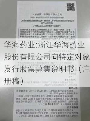 华海药业:浙江华海药业股份有限公司向特定对象发行股票募集说明书（注册稿）