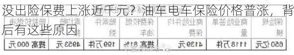 没出险保费上涨近千元？油车电车保险价格普涨，背后有这些原因