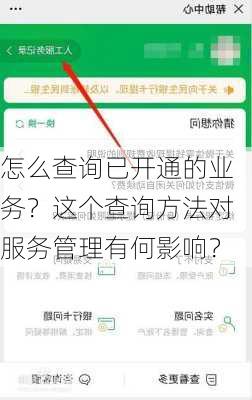 怎么查询已开通的业务？这个查询方法对服务管理有何影响？