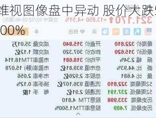 维视图像盘中异动 股价大跌5.00%