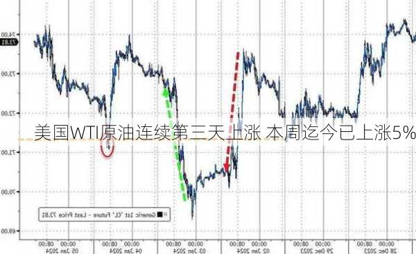 美国WTI原油连续第三天上涨 本周迄今已上涨5%