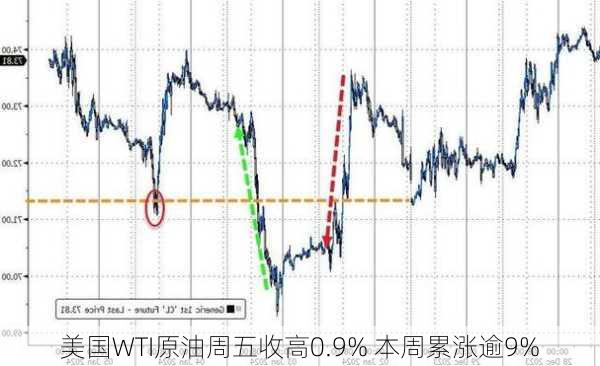 美国WTI原油周五收高0.9% 本周累涨逾9%