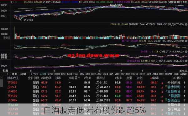 白酒股走低 岩石股份跌超5%