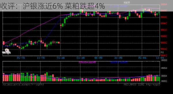 收评：沪银涨近6% 菜粕跌超4%