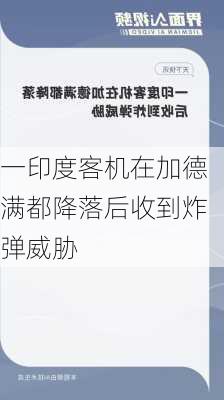 一印度客机在加德满都降落后收到炸弹威胁