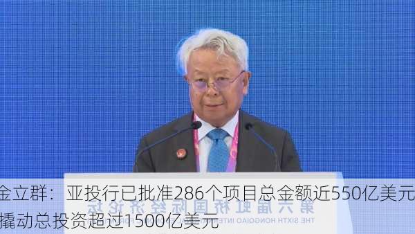 金立群：亚投行已批准286个项目总金额近550亿美元 撬动总投资超过1500亿美元