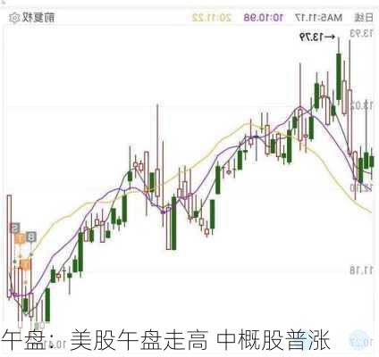 午盘：美股午盘走高 中概股普涨