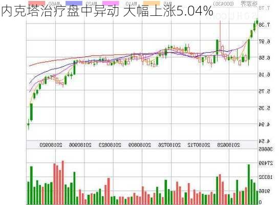 内克塔治疗盘中异动 大幅上涨5.04%