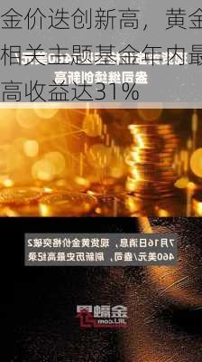 金价迭创新高，黄金相关主题基金年内最高收益达31%