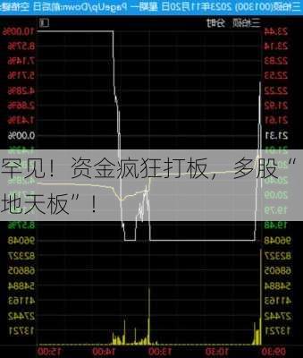 罕见！资金疯狂打板，多股“地天板”！