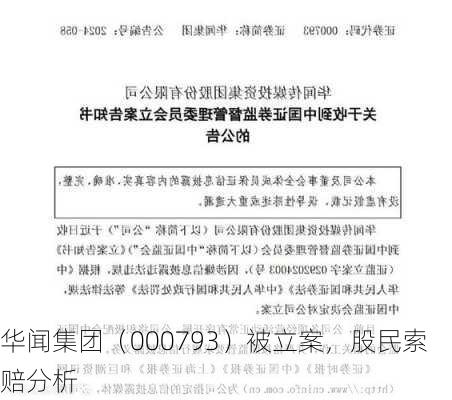 华闻集团（000793）被立案，股民索赔分析