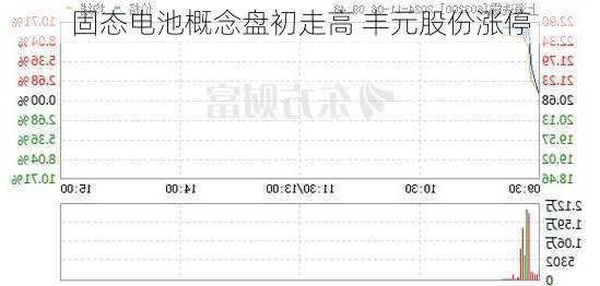 固态电池概念盘初走高 丰元股份涨停