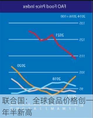 联合国：全球食品价格创一年半新高